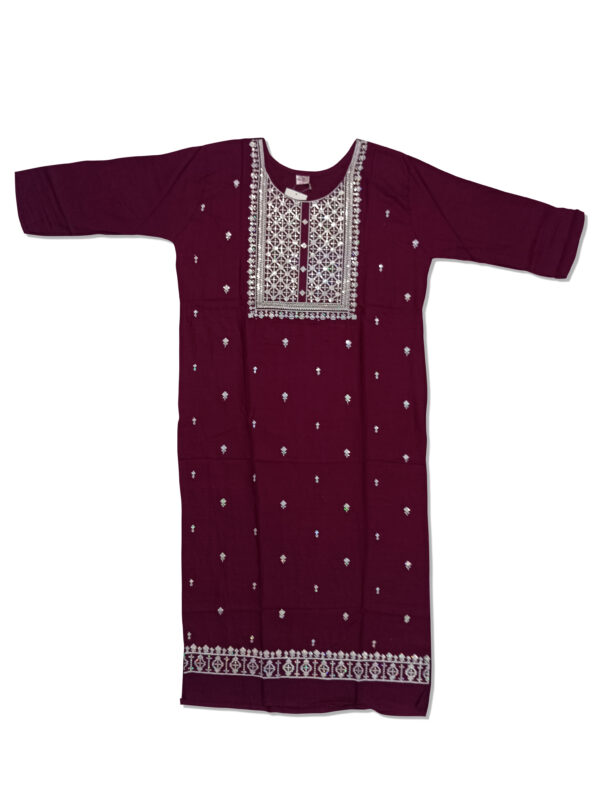 Cotton Kurti in Purple Color
