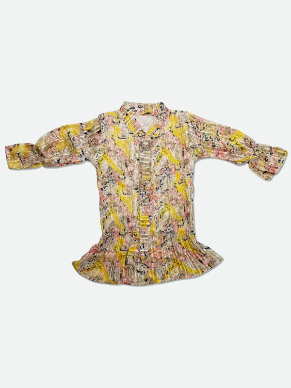 Chiffon Top with Yellow and Pink Color