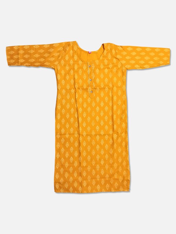 Cotton Kurti Dress in Light Orange Color