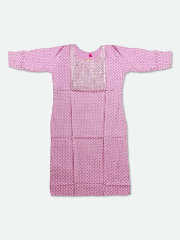 Cotton Kurti Dress in Light Pink Color