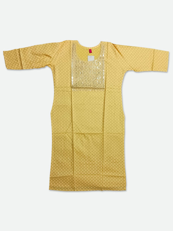 Trending Libas Light Yellow Cotton Kurti: Brighten Your Day, Effortlessly Stylish